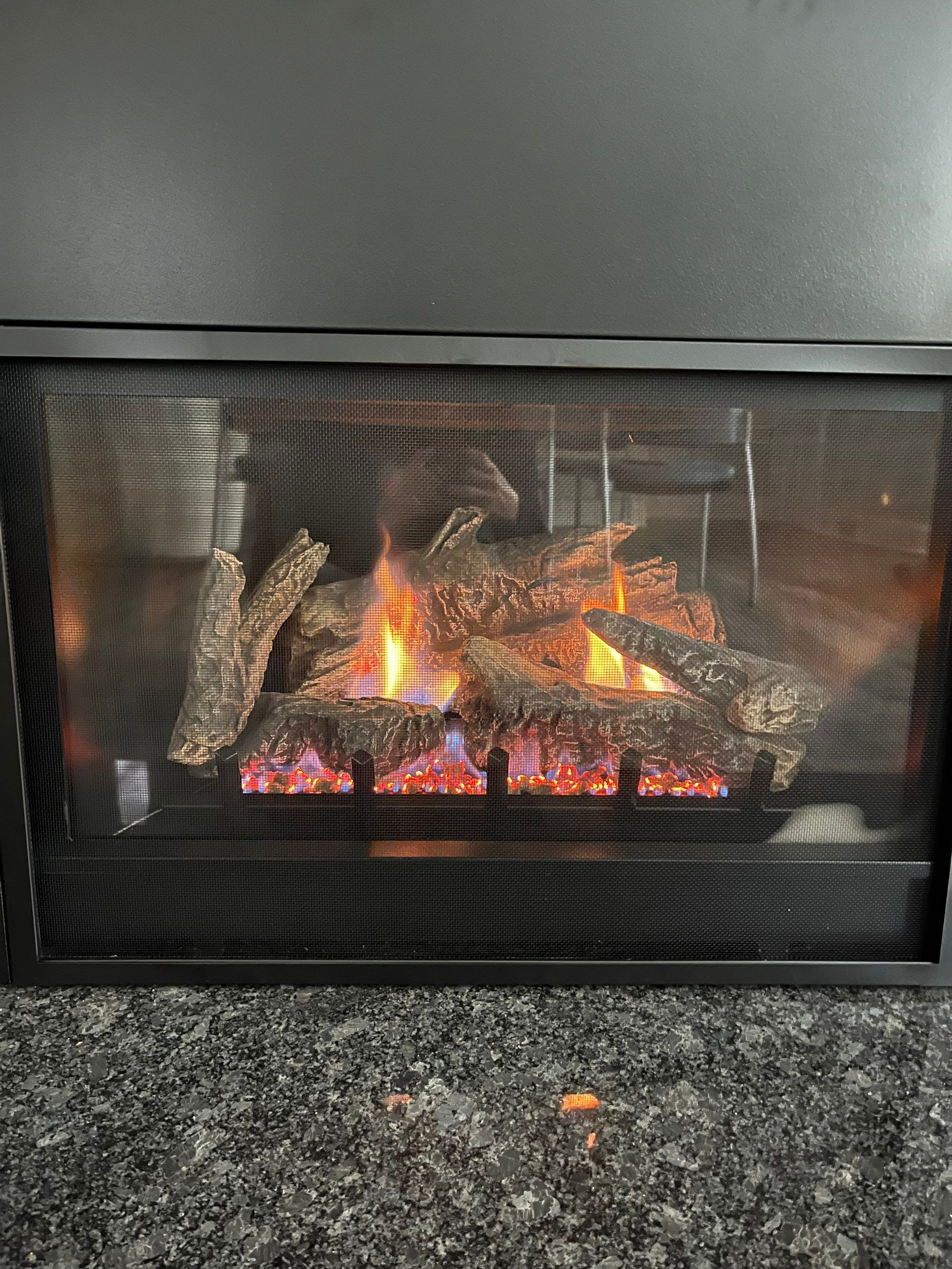 Gas Fireplace Insert in Portsmouth by Premier Chimney and Roofing