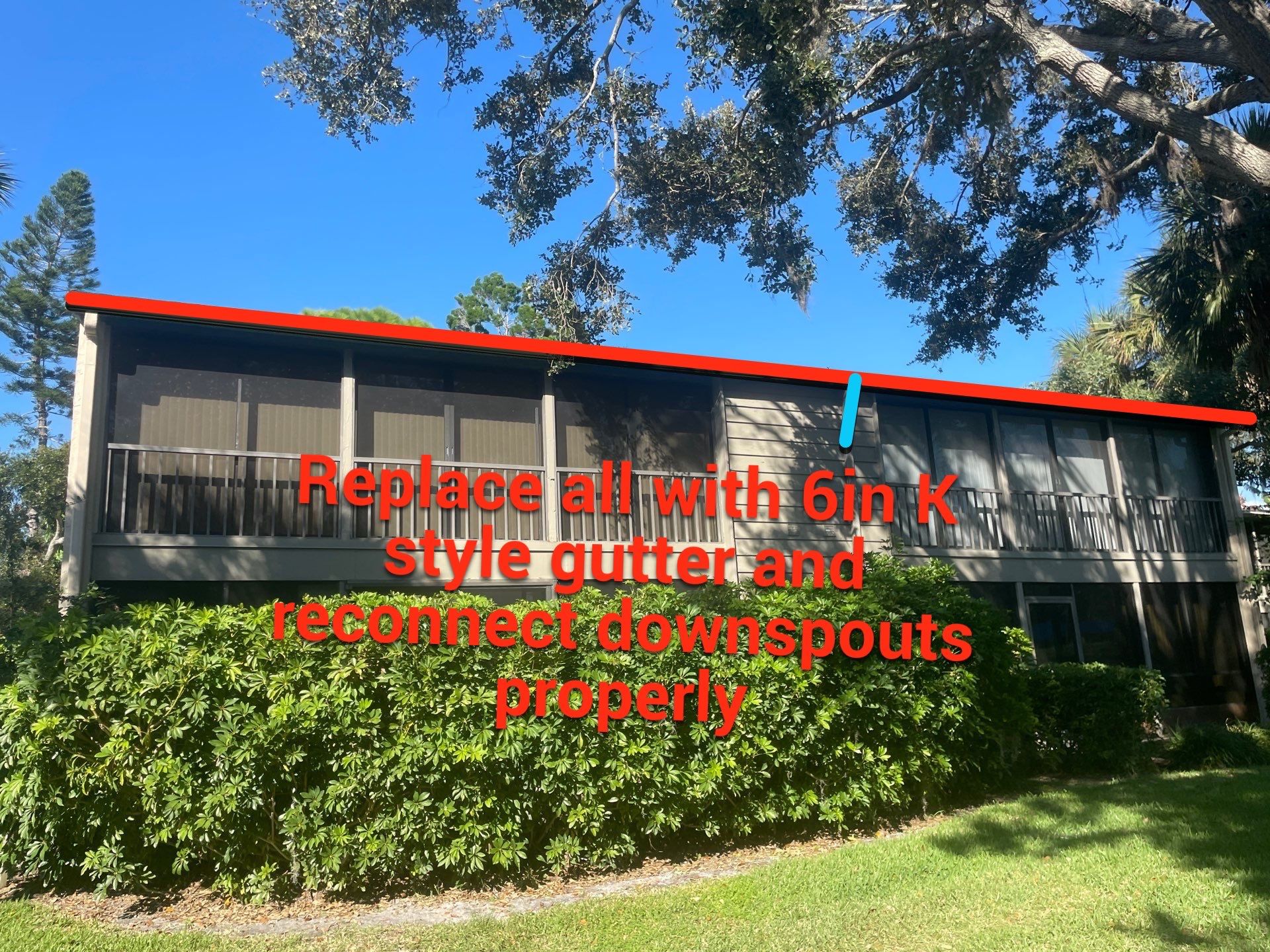 White Gutters Repair and Installation in Sarasota FL by Gutter Professors