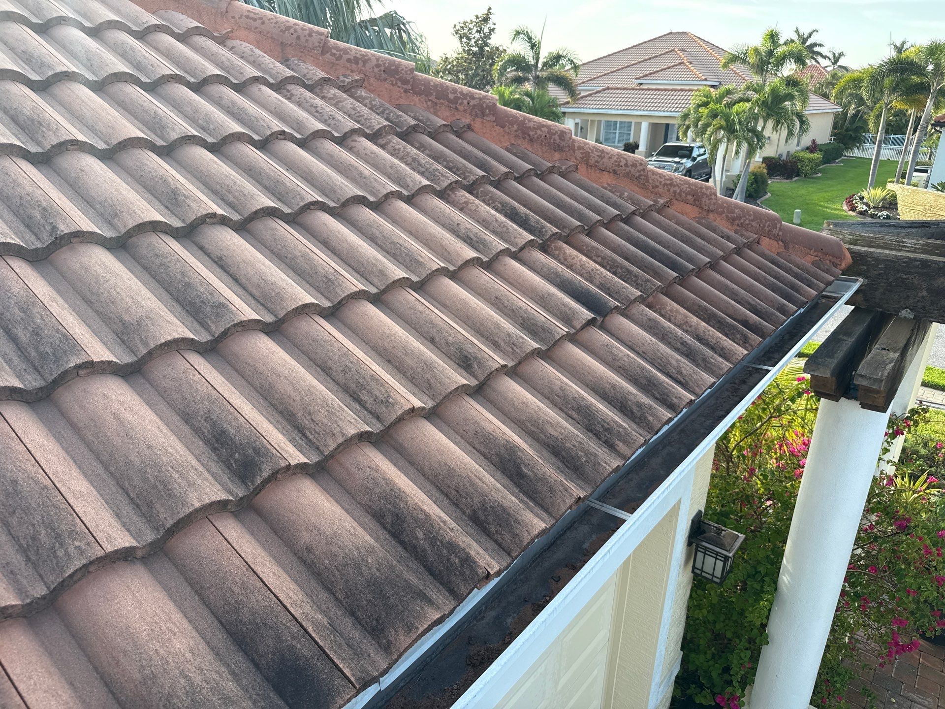 Roof Cleaning & Gutter Brightening | The Inlets Community | Manatee River | Bradenton, FL by Sunshine AquaWash