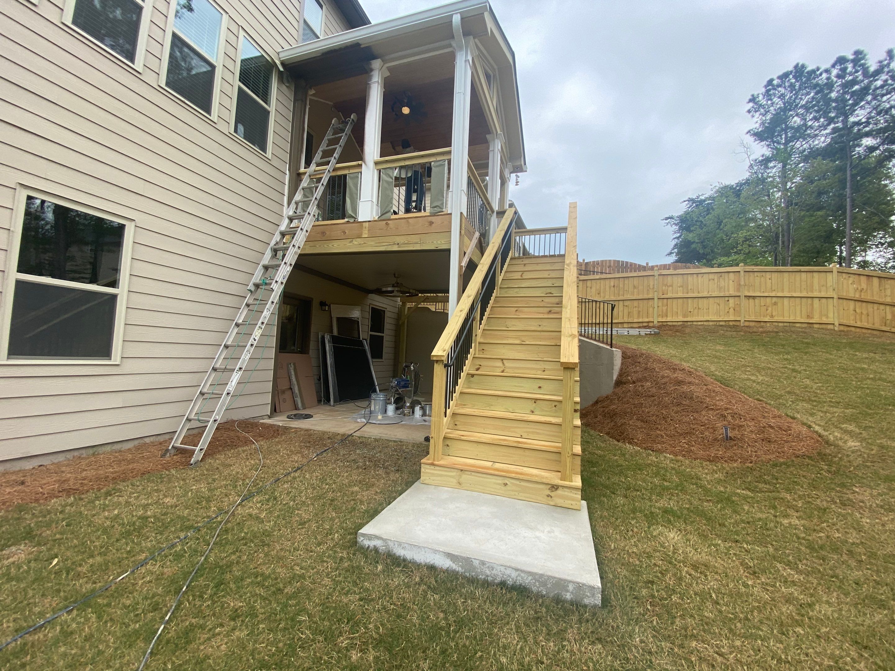 Elevated Screened-In Porch and Custom Deck Installation in Canton by Swift Home Renovations