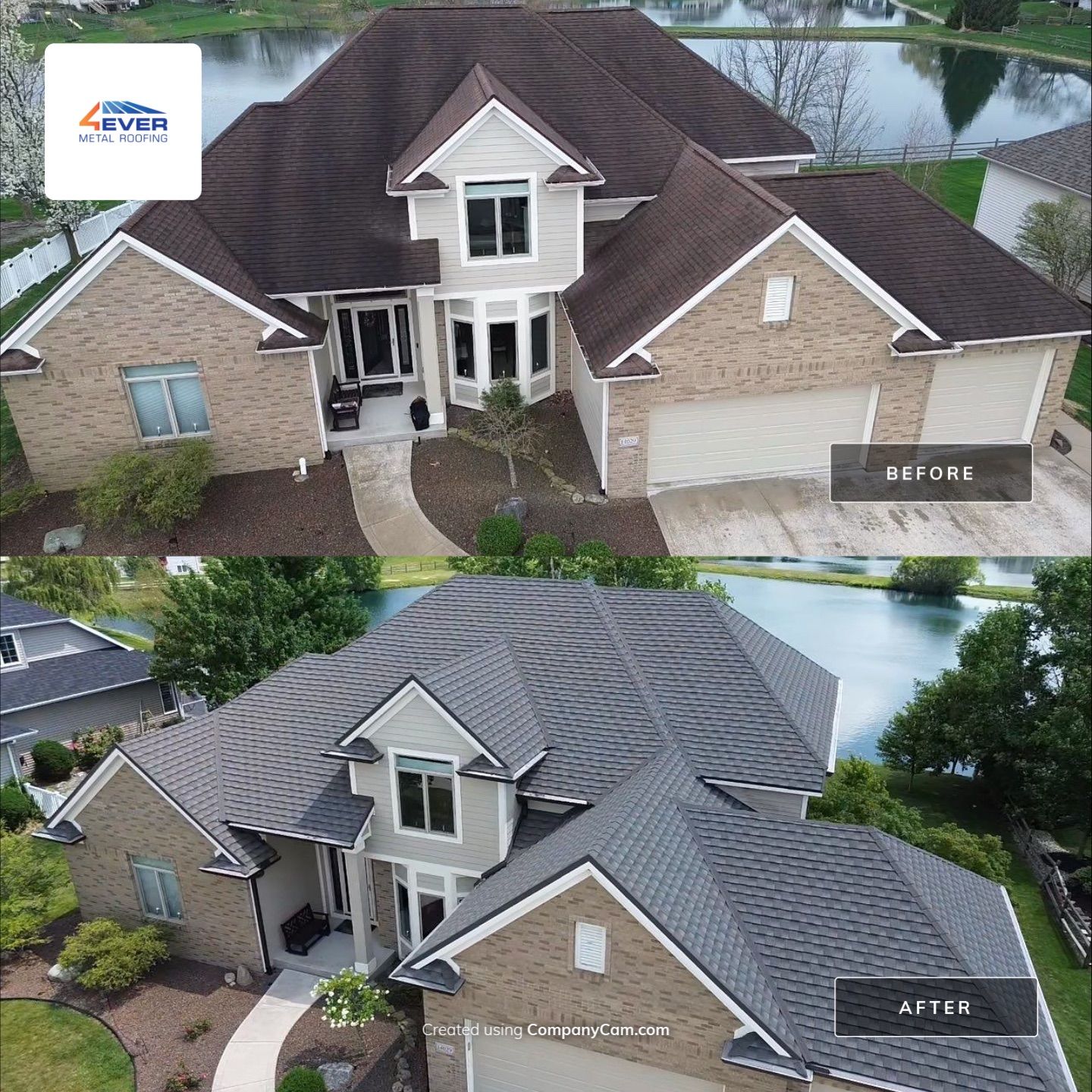 HOA Approved Stone Coated Metal Shingle Project in Fort Wayne, IN by 4Ever Metal Roofing