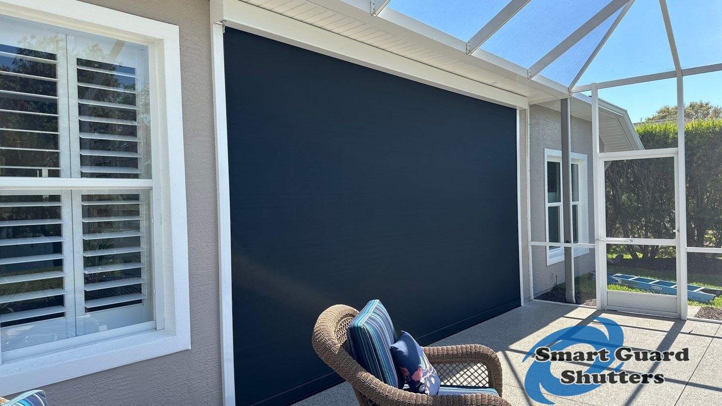 UltraShield Hurricane Screen in White/Black by Smart Guard Shutters