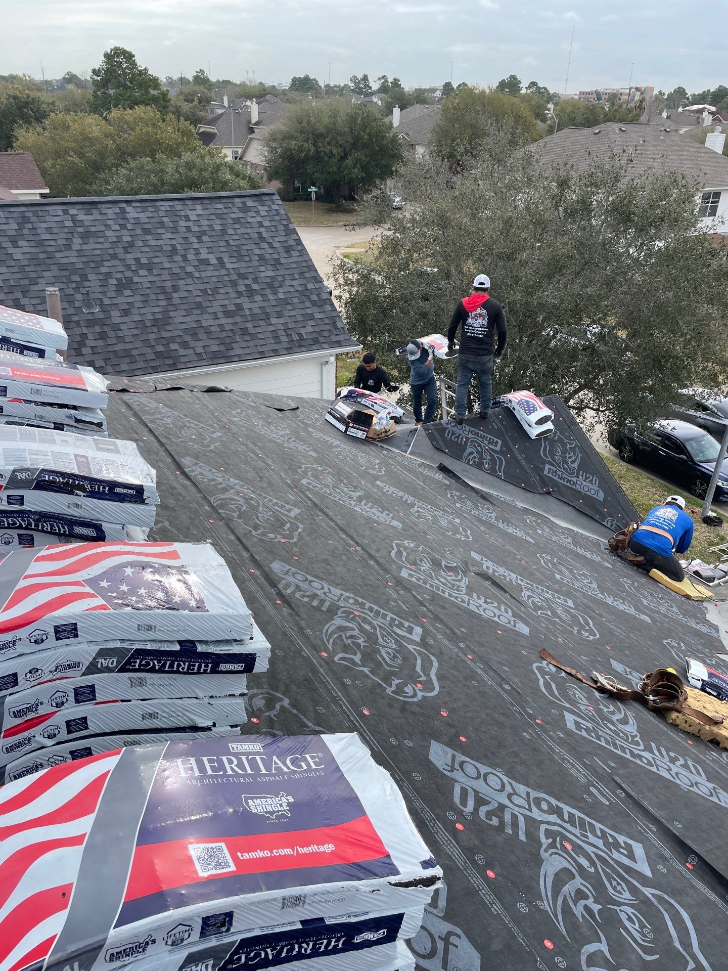 Residential Roofing Installation using Owen's Corning Duration (Lifetime) Shingles by Roof Repair Company