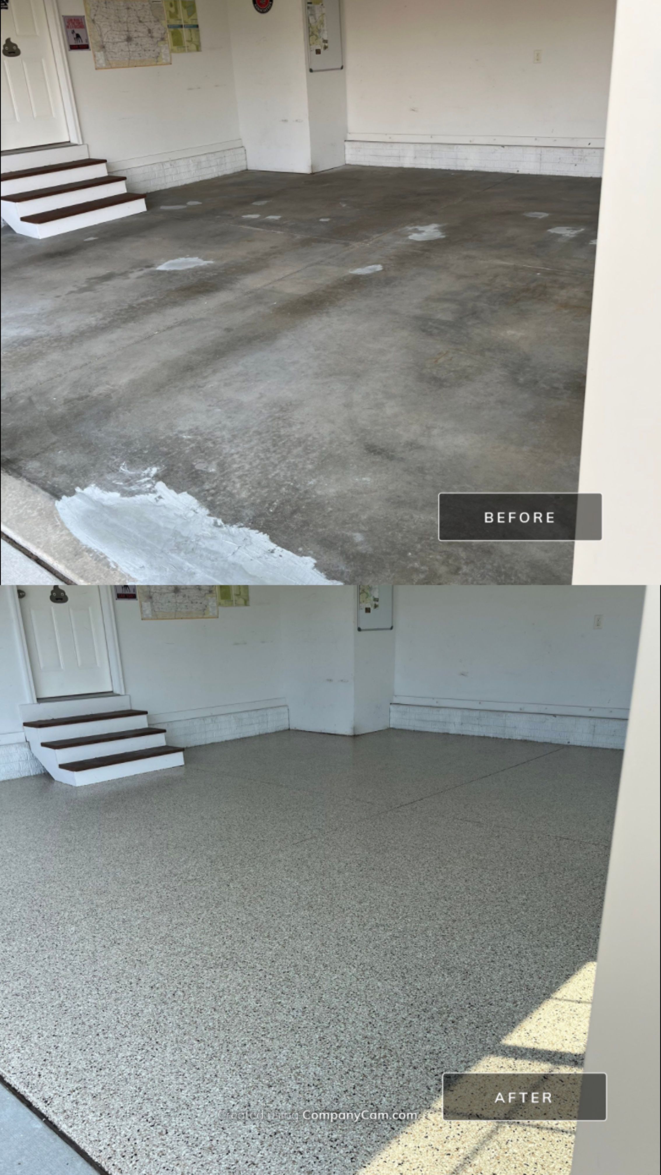 Bondurante Driftwood Garage Floor Coatings by Revival Concrete Coatings