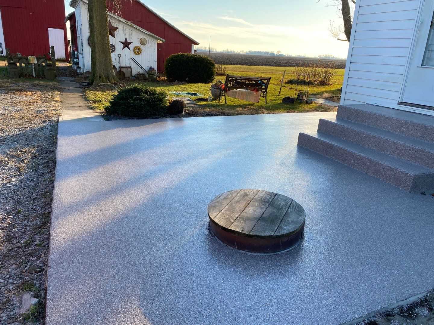 Patio Repair using Fieldstone by Your1DayFloor.com