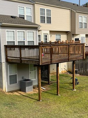 Deck Refinishing using Powerwasher