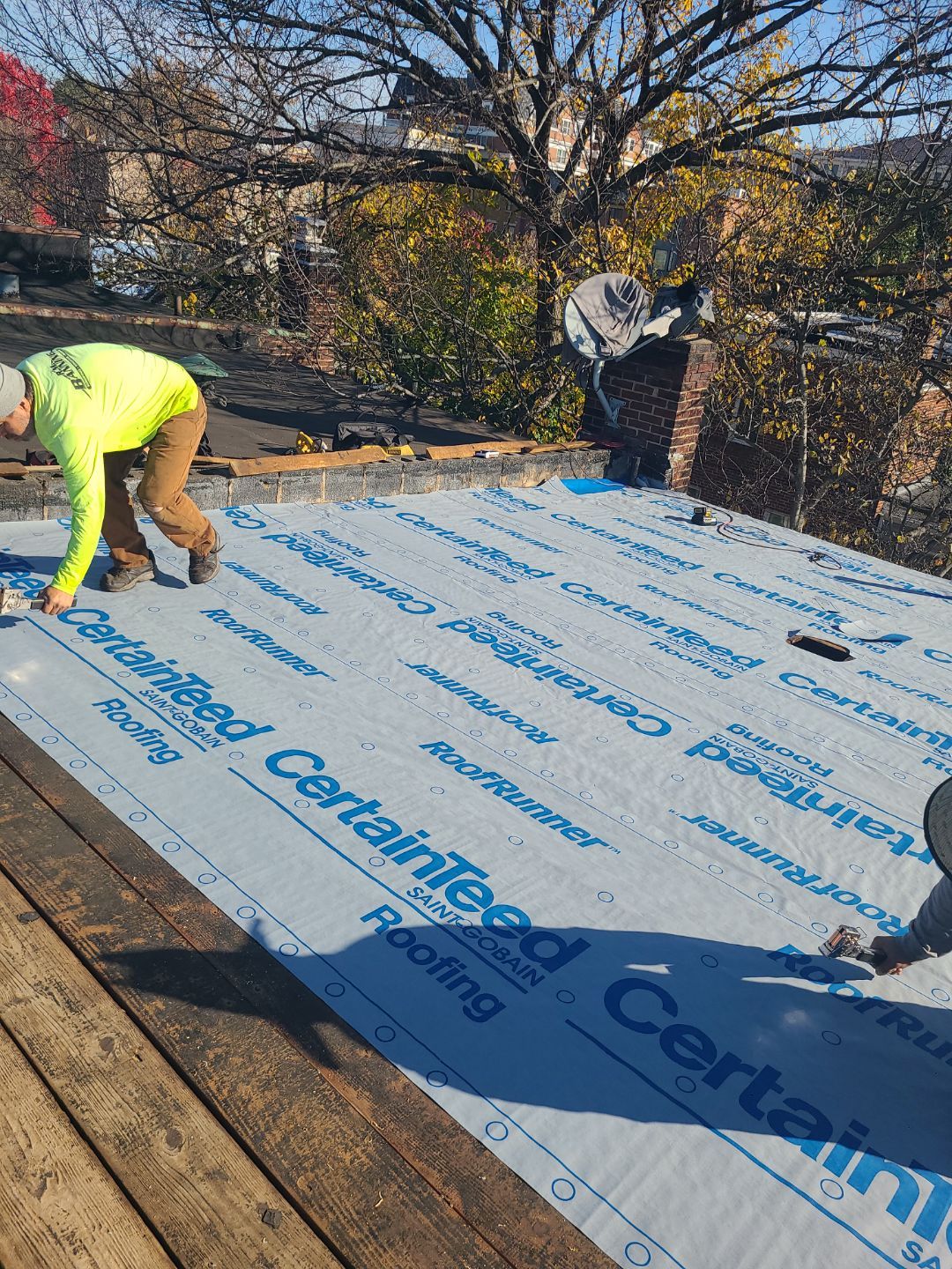 Alexandria: Residential Flat Roof Replacement with Mule Hide TPO Membrane by RM Banning, Inc.