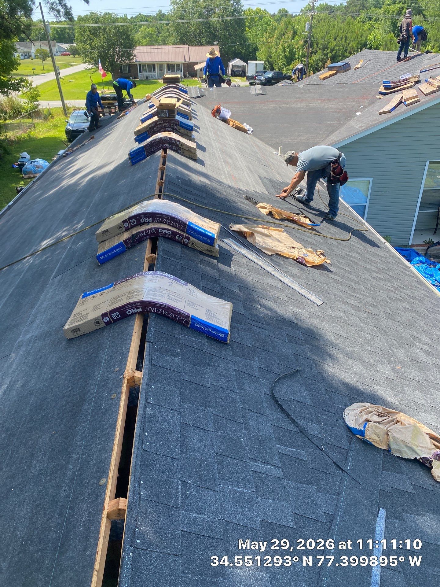 Fortified Roof Replacement in Sneads Ferry, NC using Certainteed Landmark Max Def Charcoal Black by RGR Construction and Roofing, LLC