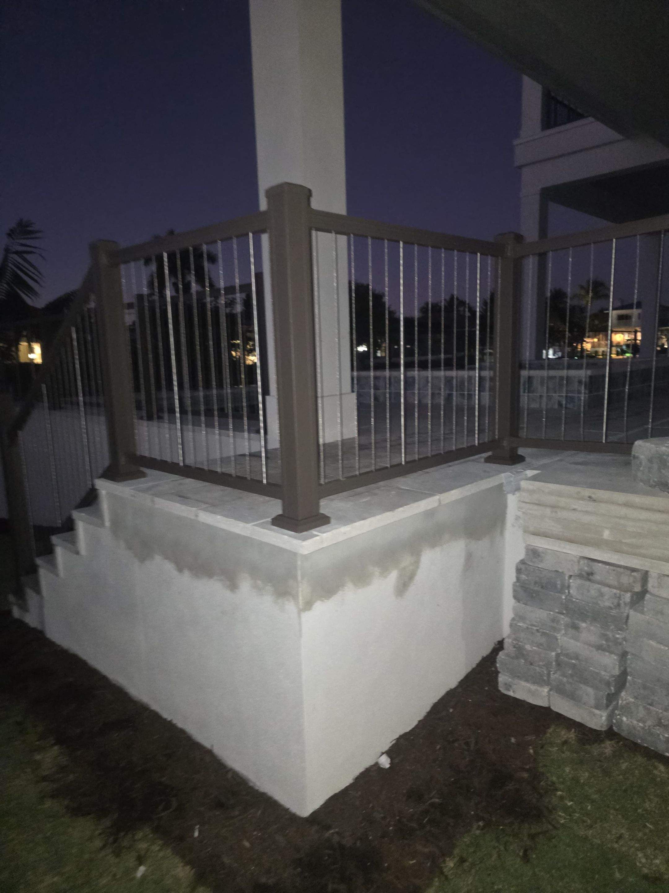 Bronze Aluminum Fence and Cable Railing in Marco Island by True Fence LLC