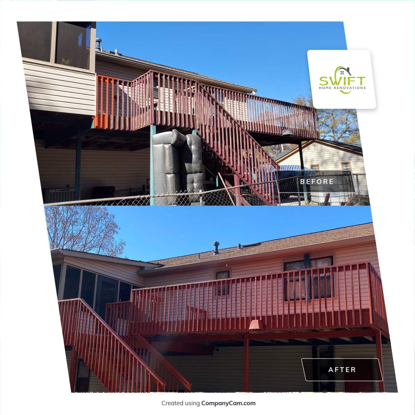 Exterior Painting and Deck Staining Project in Lithia Springs by Swift Home Renovations
