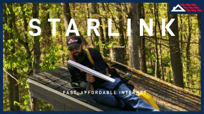 Starlink Satellite Internet Installation for Residential Cabin in WVA