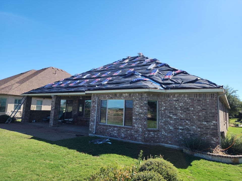 Insurance Claim Roof and Gutters using GAF Timberline HD Barkwood by Tex-Line Roofing