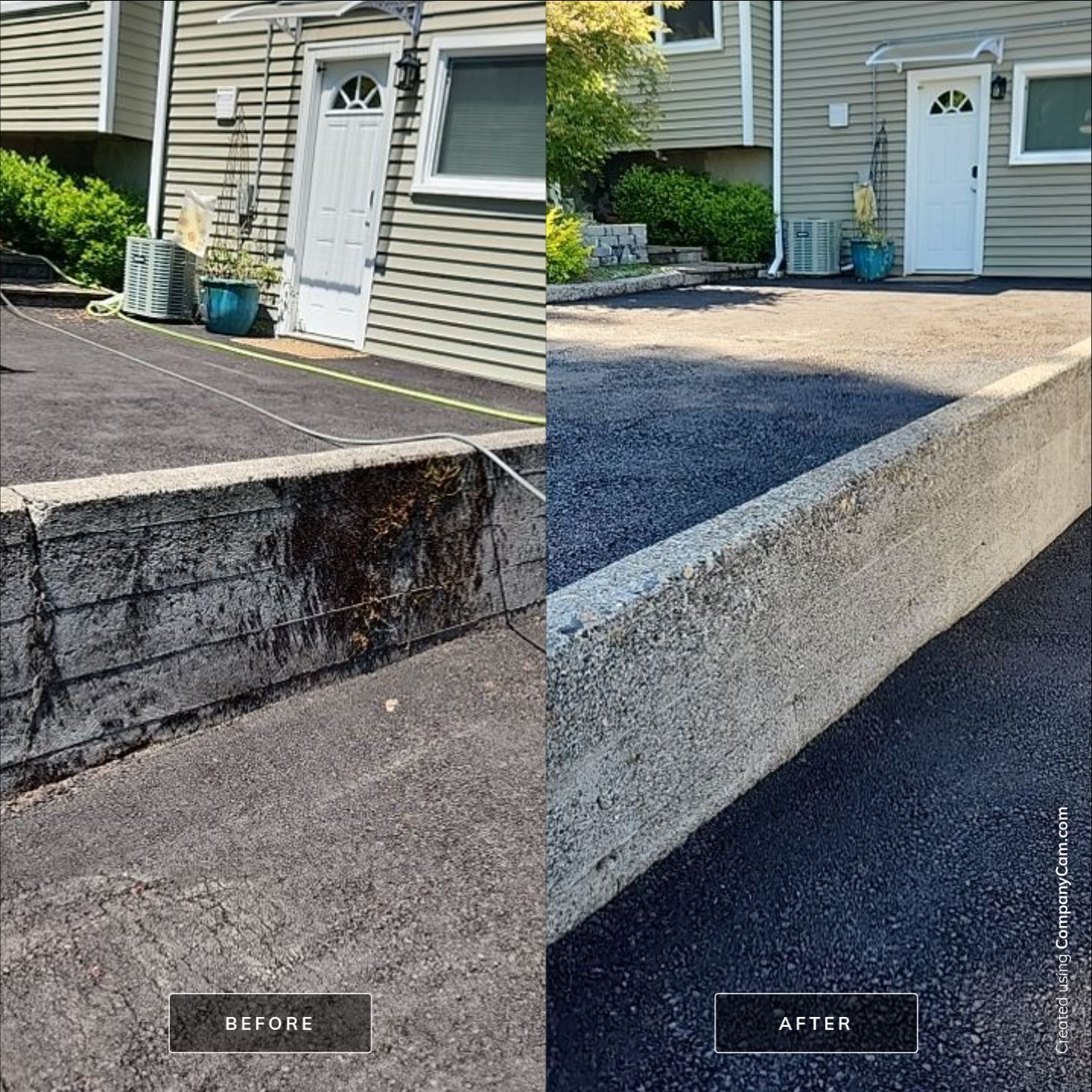 Driveway Repair using Pressure washing no chemicals by Willamette Outdoor Wash LLC