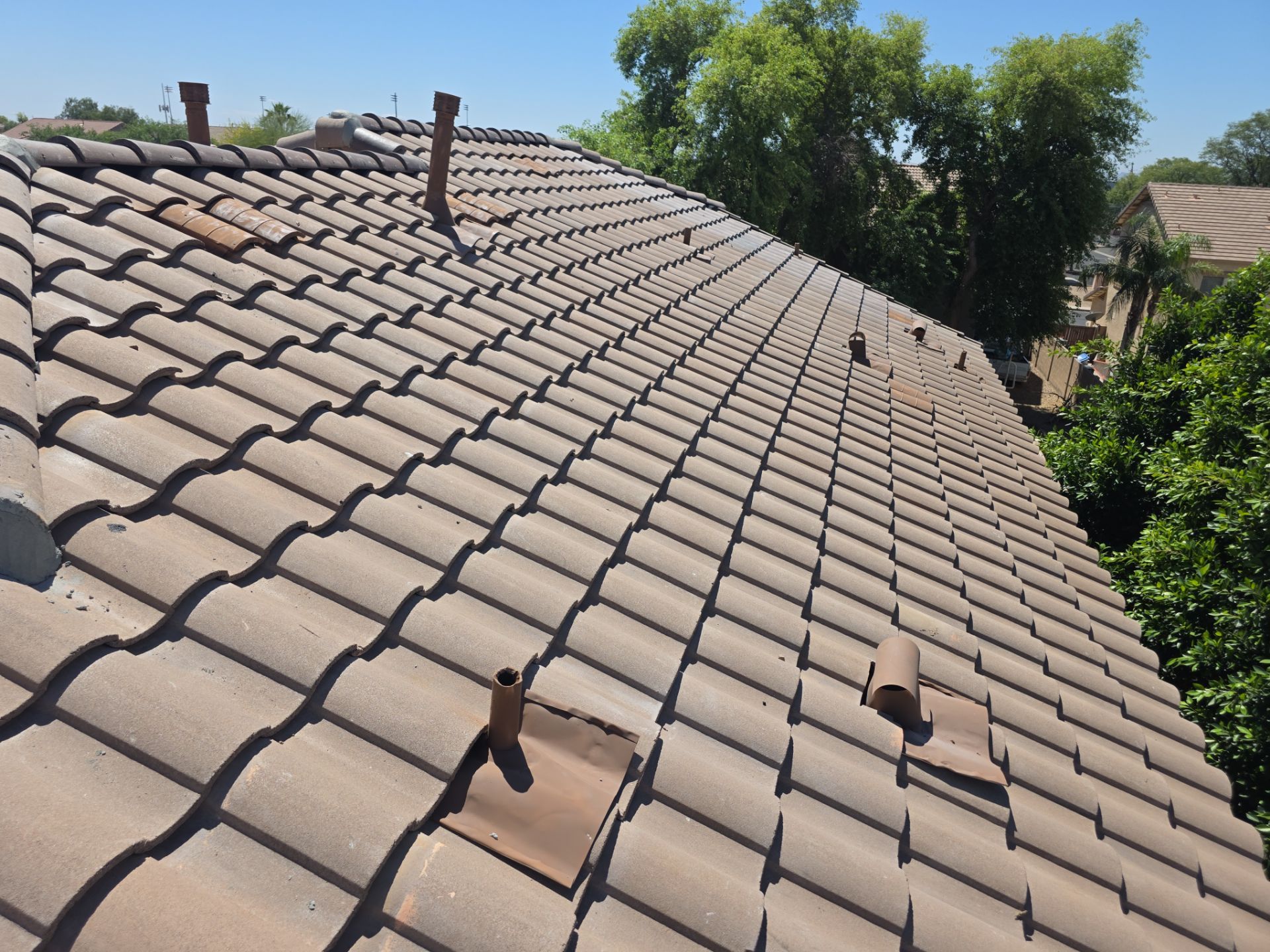 Tile Reset using Concrete Tiles in Mesa, Arizona by Weather-Tite Roofing