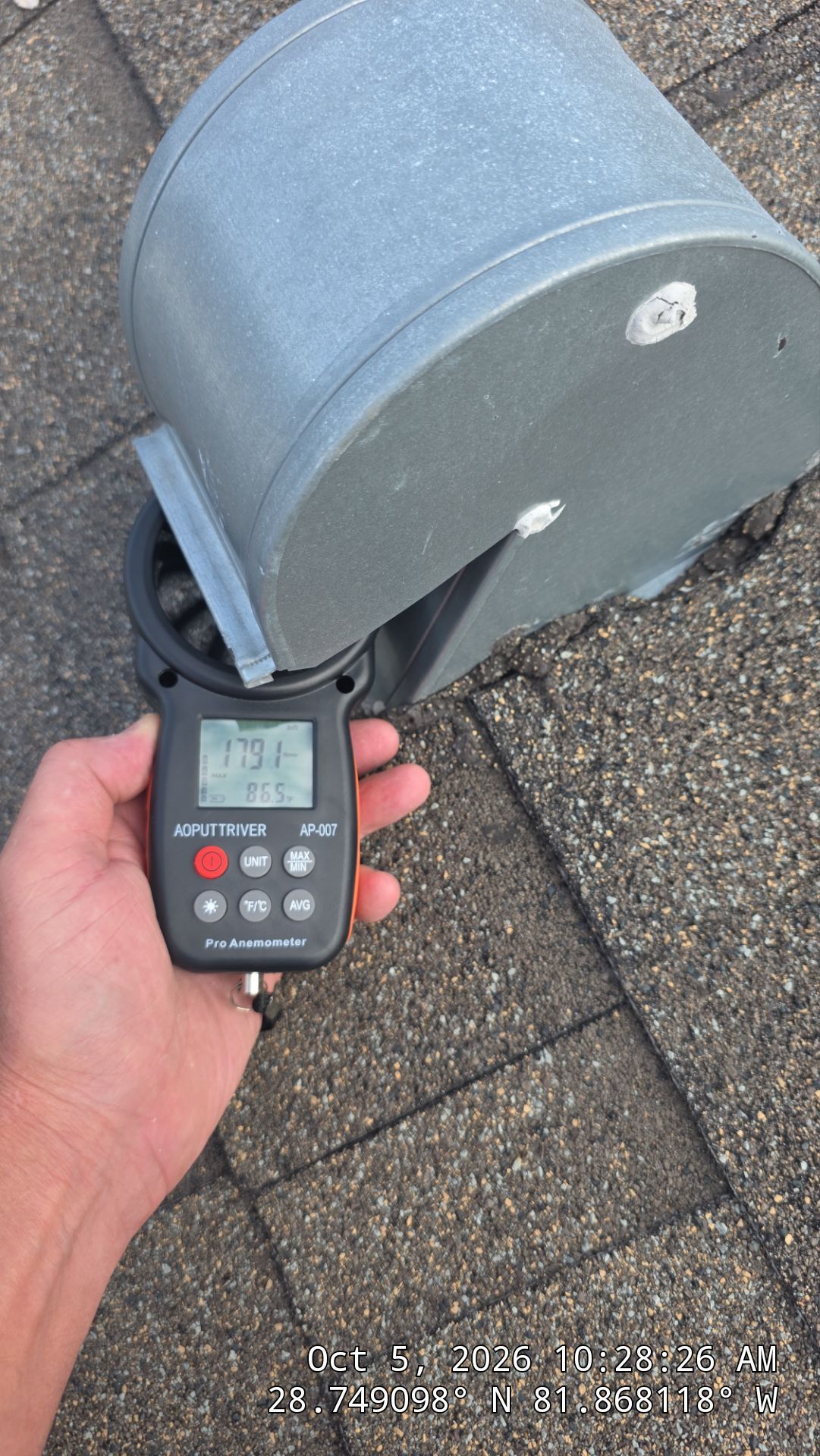 Dryer Vent Cleaning & Outlet Velocity Check in Okahumpka by Hygienic Air, Inc