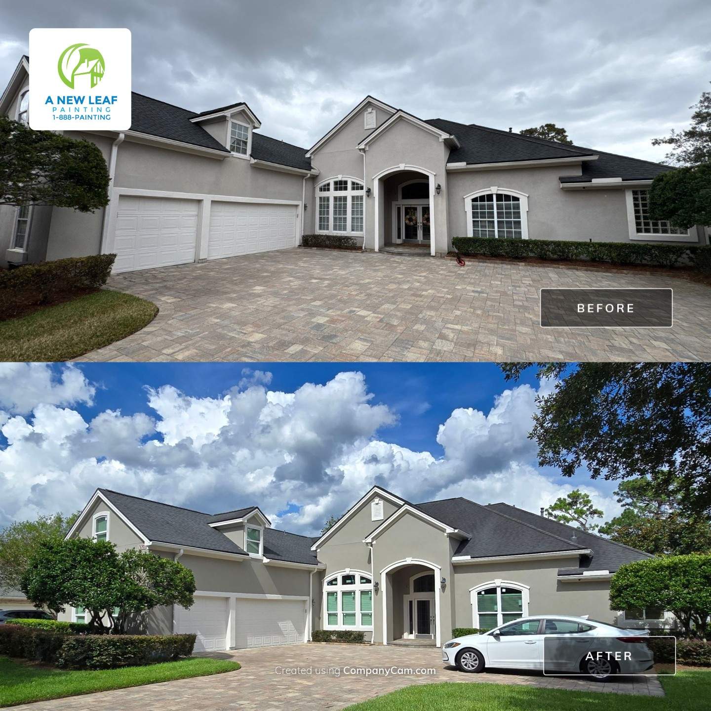 Exterior Stucco Painting in Deercreek Jacksonville, FL 32256 by A New Leaf Painting, LLC