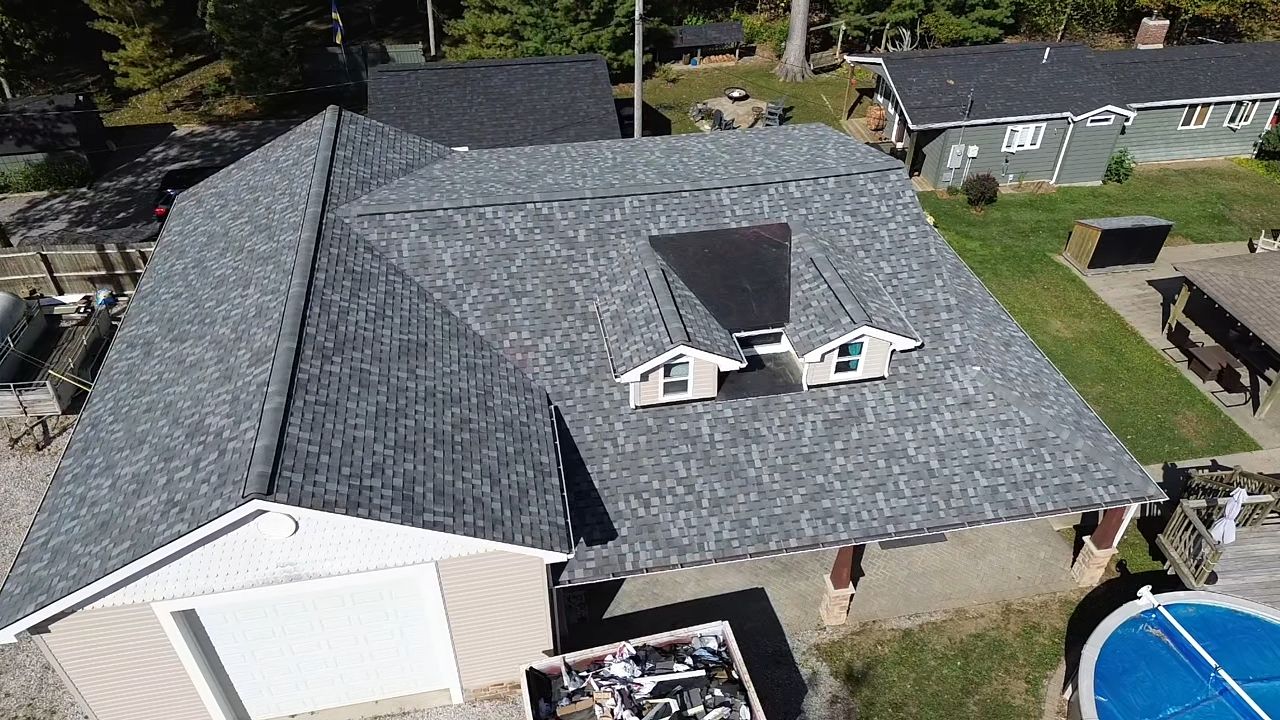 Atlas Pinnacle, Color, Coastal Granite, Drip Edge, Color, Black by Eagle Eye Roofing