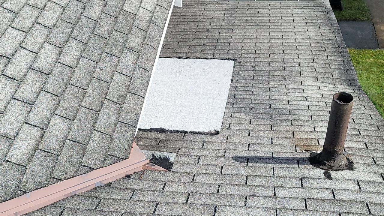 ATLAS PINNACLE COLOR: HEARTHSTONE DRIP EDGE: WHITE by Eagle Eye Roofing