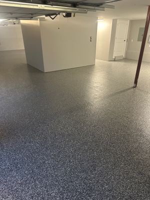 Garage Floor Coating using Wombat