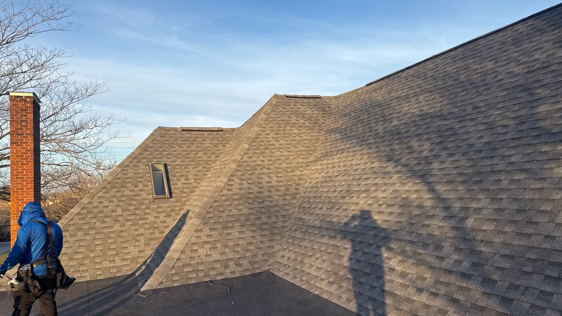 Residential Roofing Installation using Timberline HDZ Shingles - Pewter Gray by RoofX 