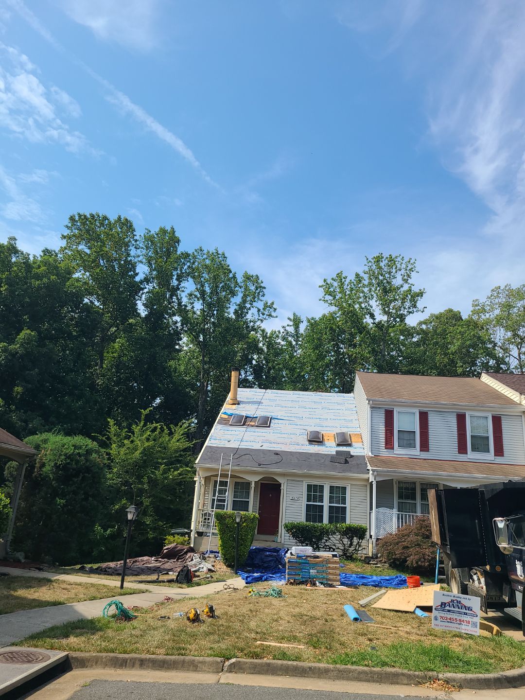 Montclair: Roof Installation with CertainTeed Landmark Designer Shingles in Burnt Sienna by RM Banning, Inc.