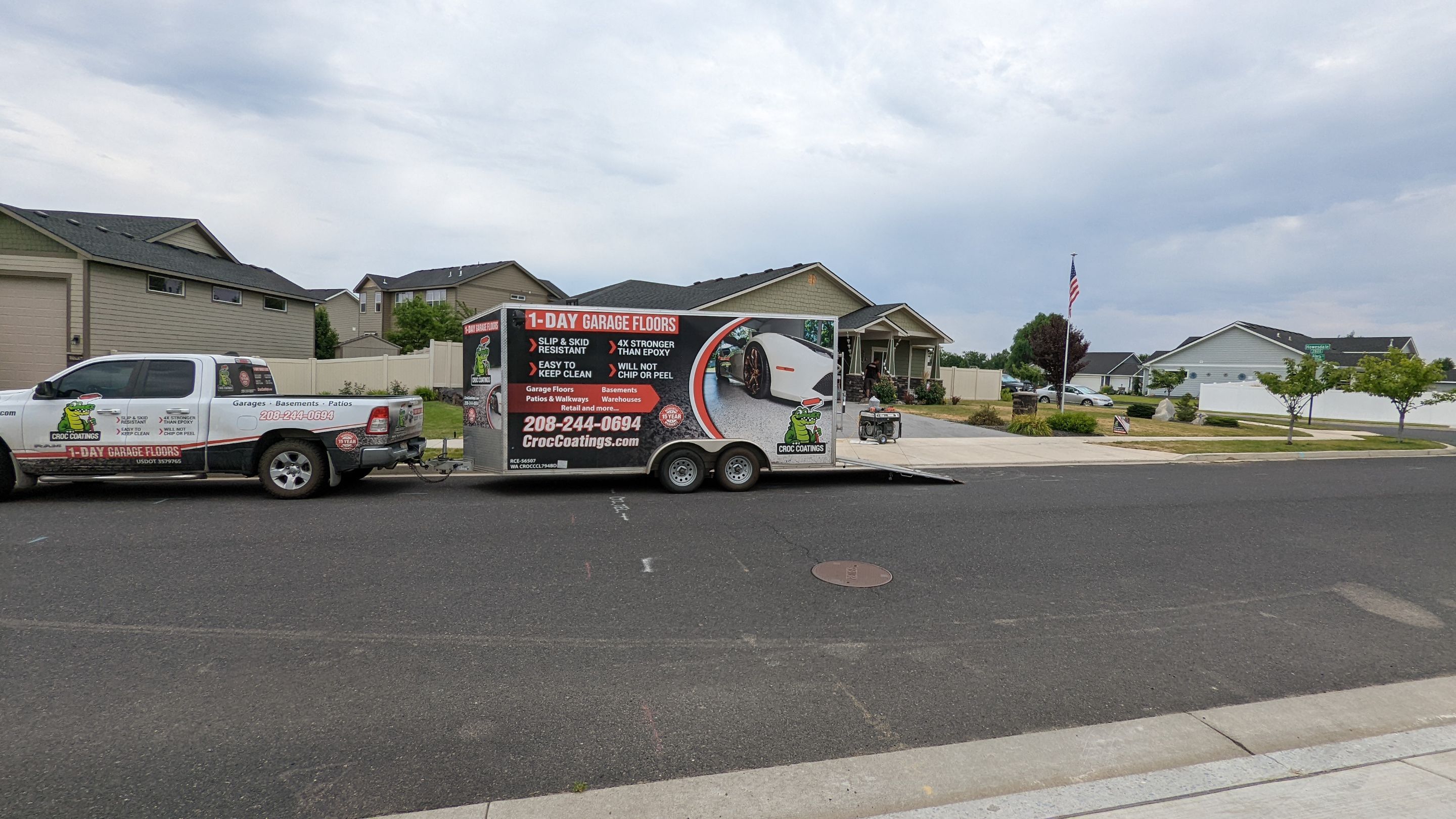 Driveway using Greystone 1/8" by Croc Coatings, LLC