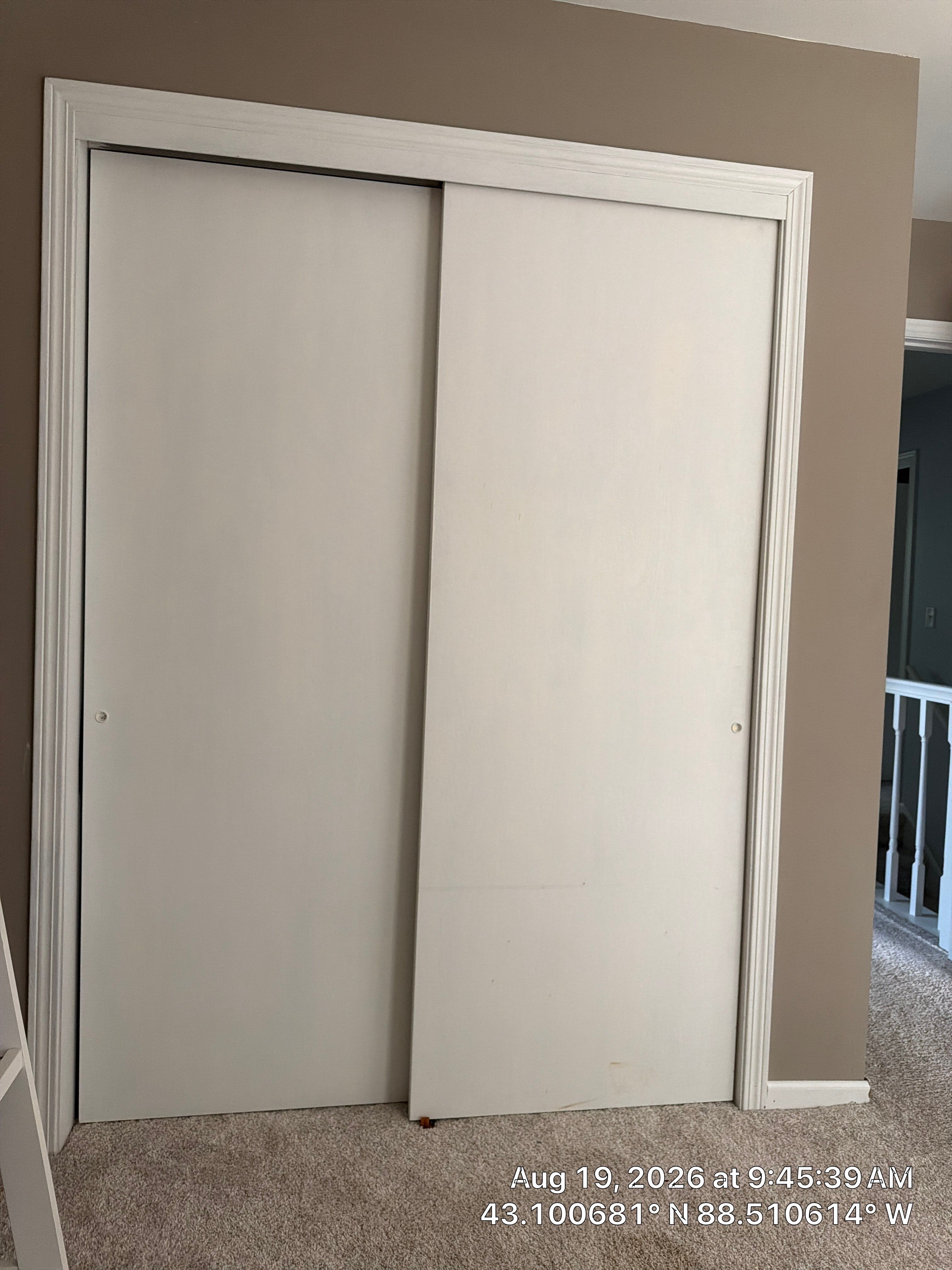 Custom Interior Closet Door Installation in Oconomowoc Home by CompanyCam Sales Demo