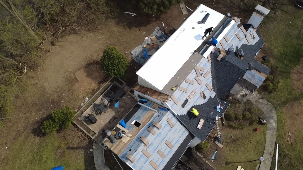 A gorgeous new roof to start on rebuilding the life in this home.  by Level Up Roofing and Restoration Services LLC