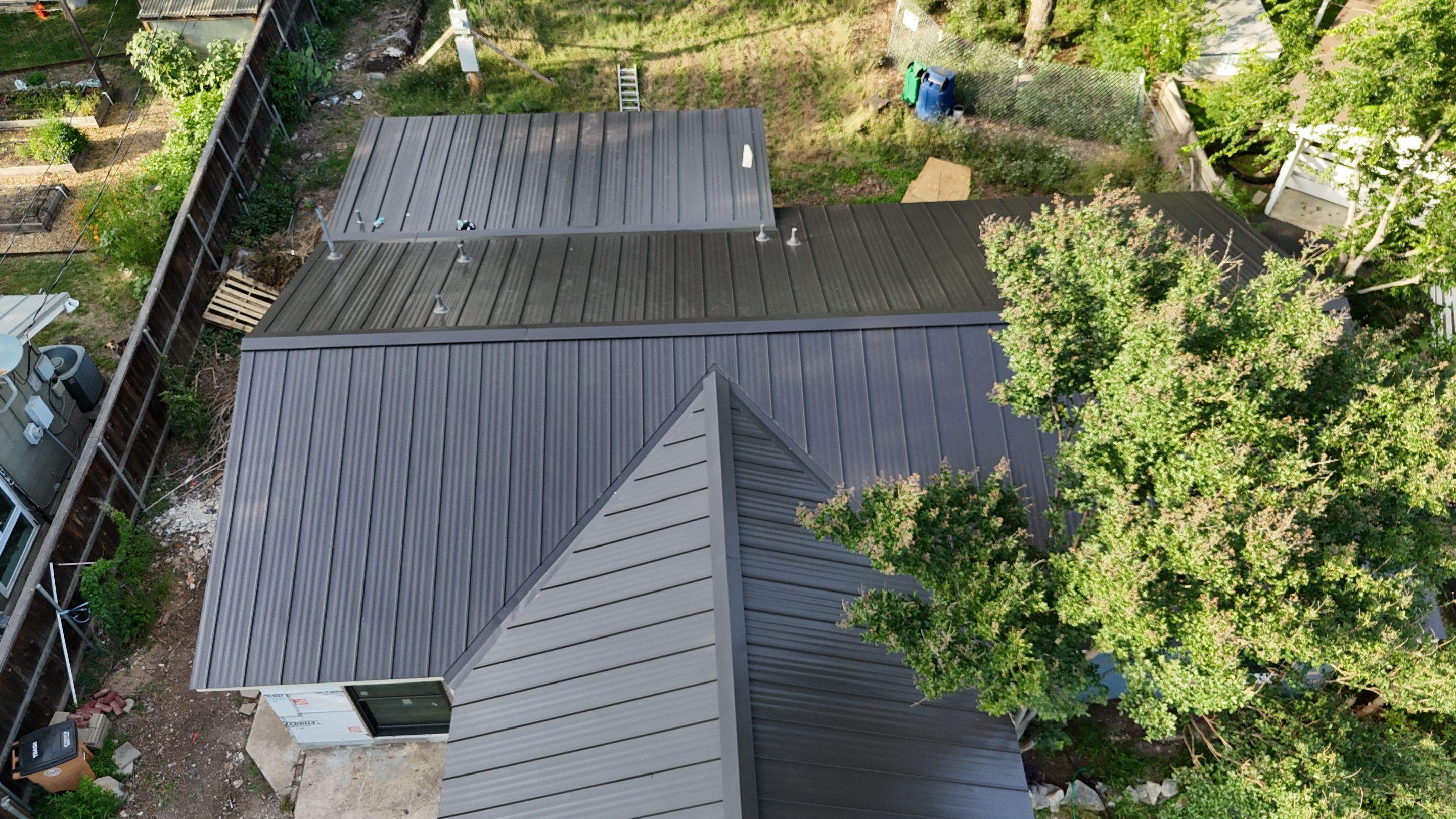 Dark Bronze - L&A Standing Seam with Striations by RoofsOnly.com