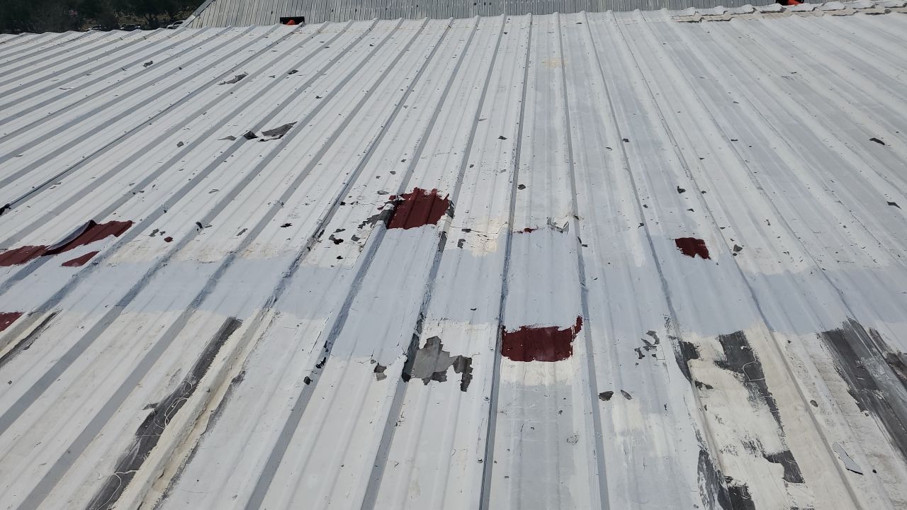 Commercial Roofing Installation using GAF 10 Year Acrylic System by Lighthouse Roofing