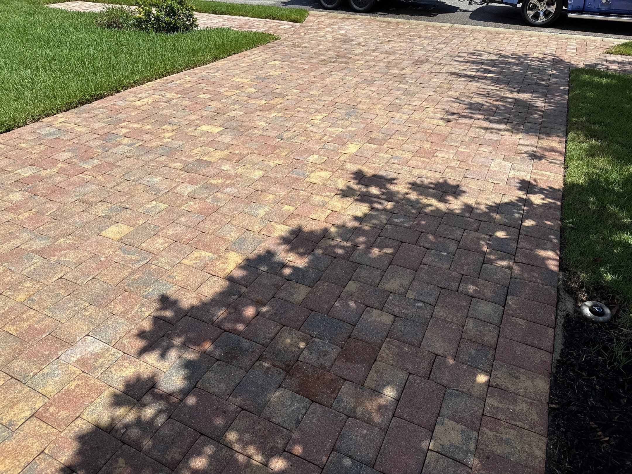 Paver Driveway, Sidewalk & Curbing Cleaning — Bougainvillea Place, Ellenton, FL by Sunshine AquaWash