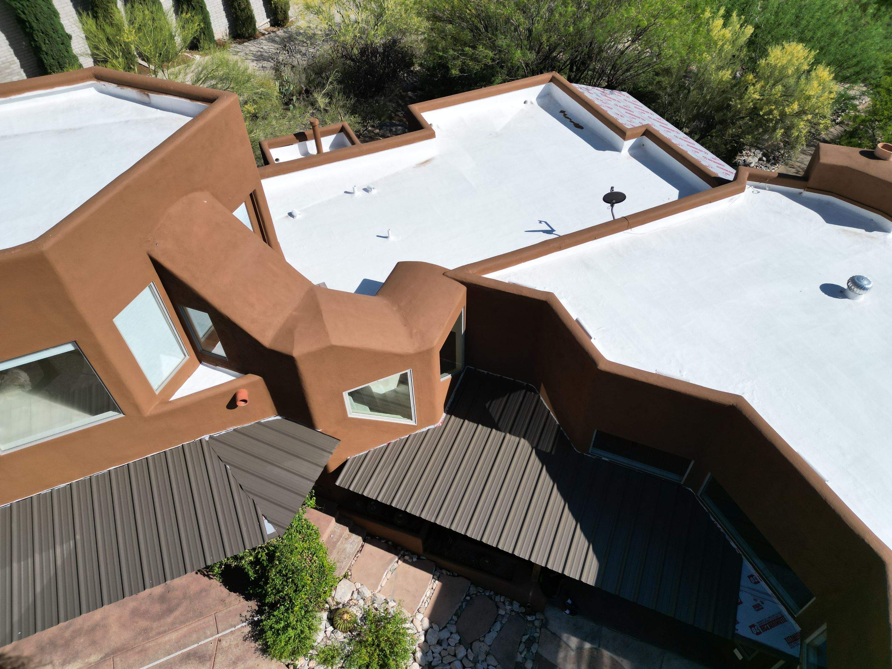 Light Stone Exposed Fastener by Reimagine Roofing
