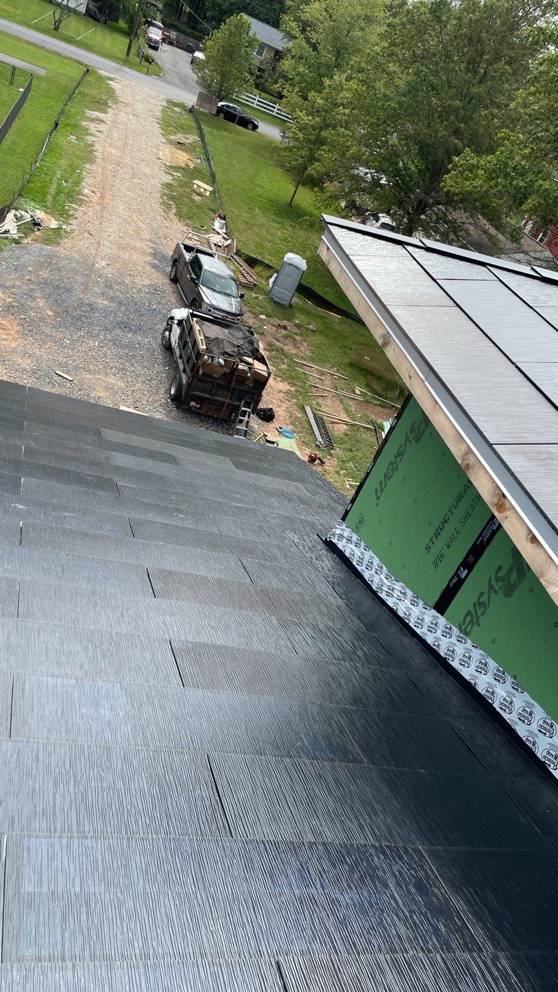 Tesla Solar Roof  using Tesla Solar Roof V3 tiles by American Home Contractors