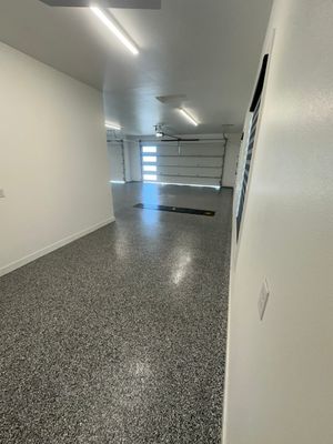 Multi-Color Epoxy Flake Garage Floor Installation in Sioux Falls
