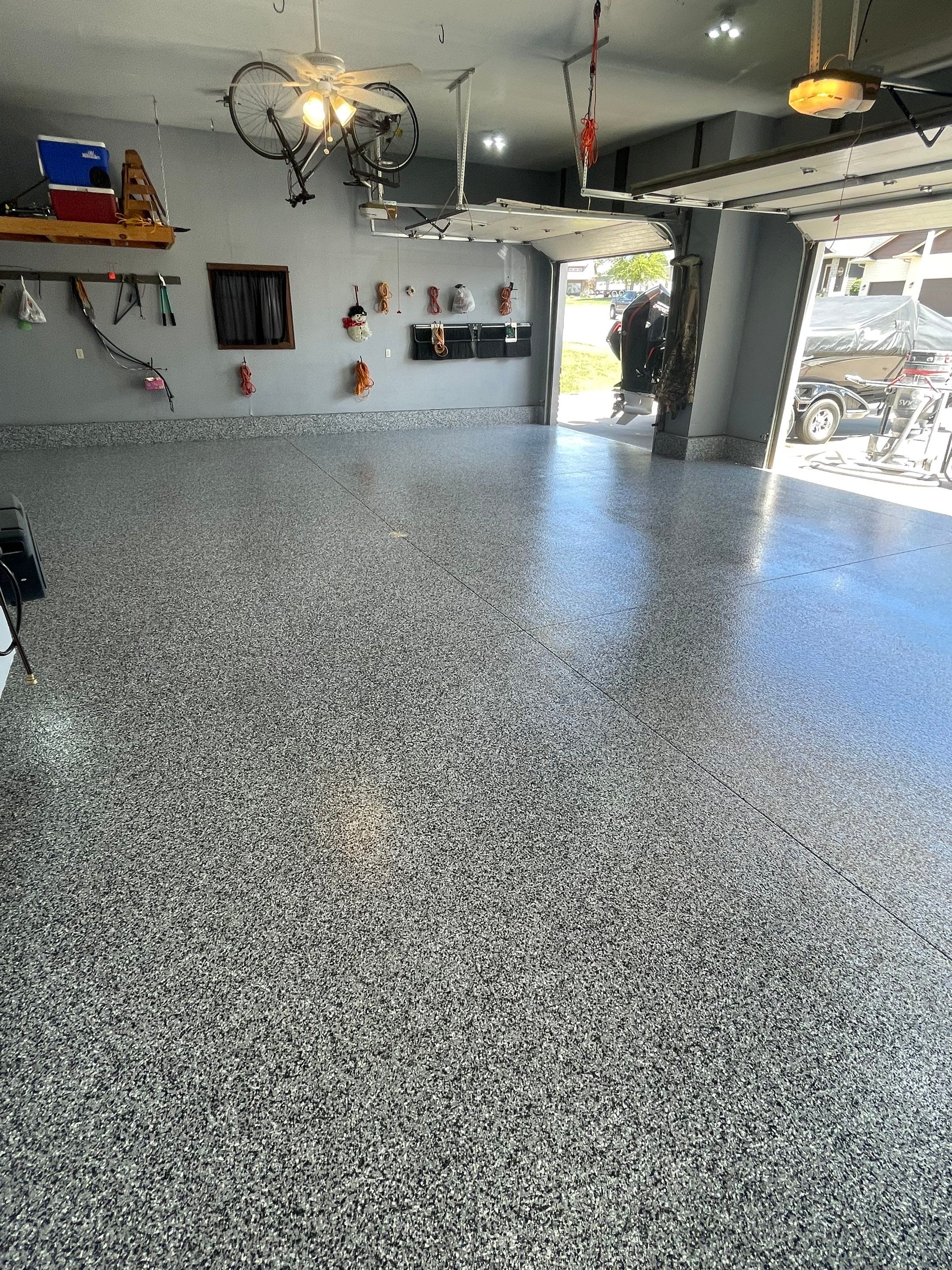 Residential Garage Floor Coating in Sioux Falls by Select Painting, Coatings & Garage Cabinets