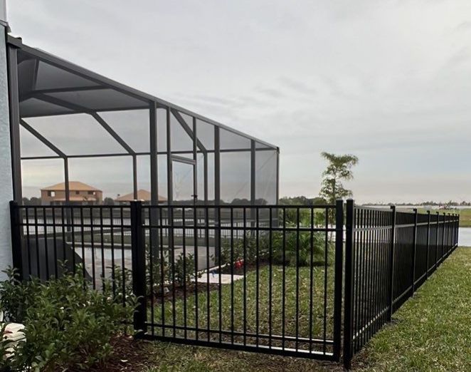 Aluminum Fence Installation using Black 3 Rail Aluminum Fence by Asap fence and gates, LLC
