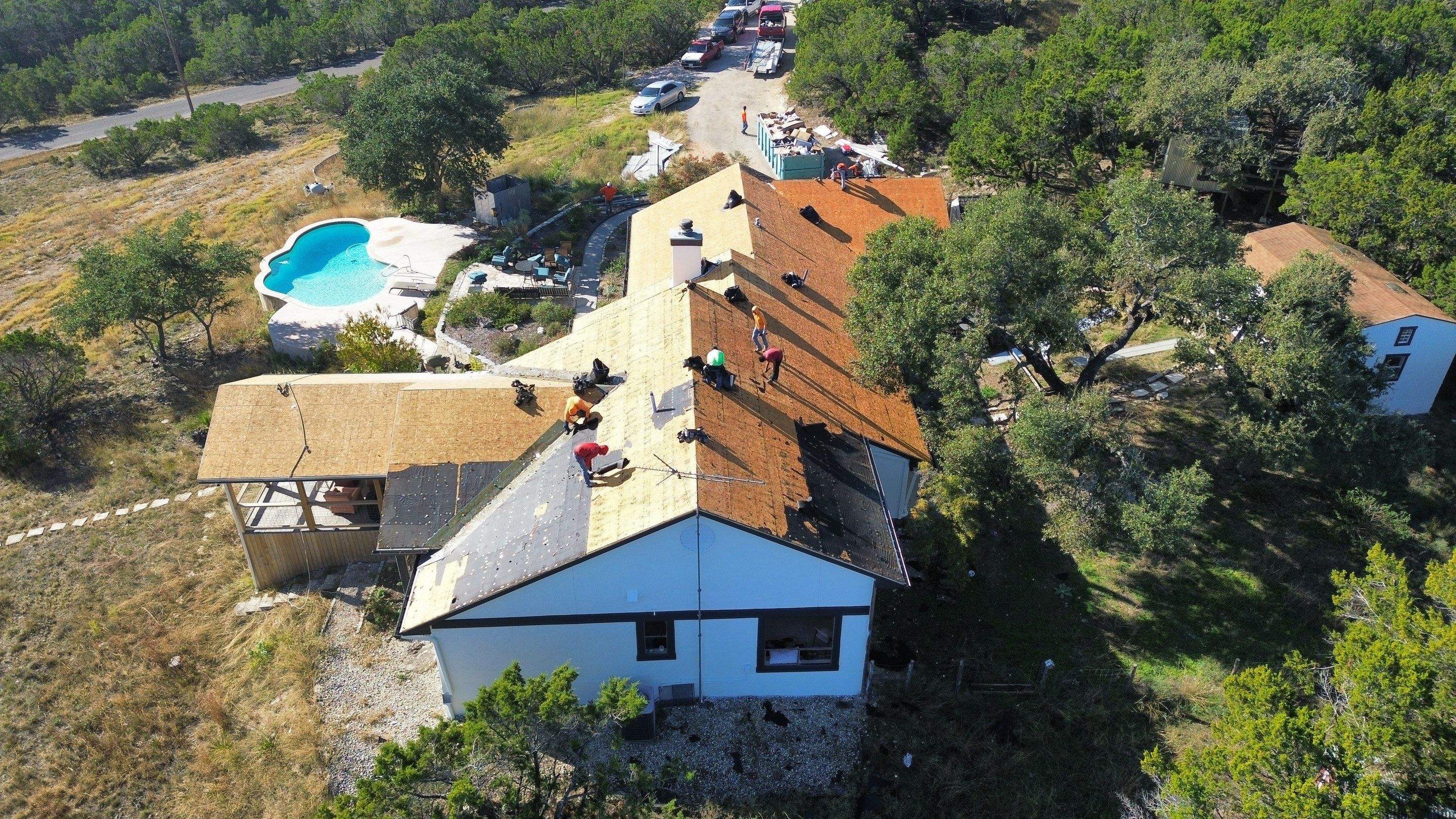 Residential Roofing Installation using Standing Seam Metal (Color, 500 Kynar Finish) in Matte Black by Texas Choice Roofing