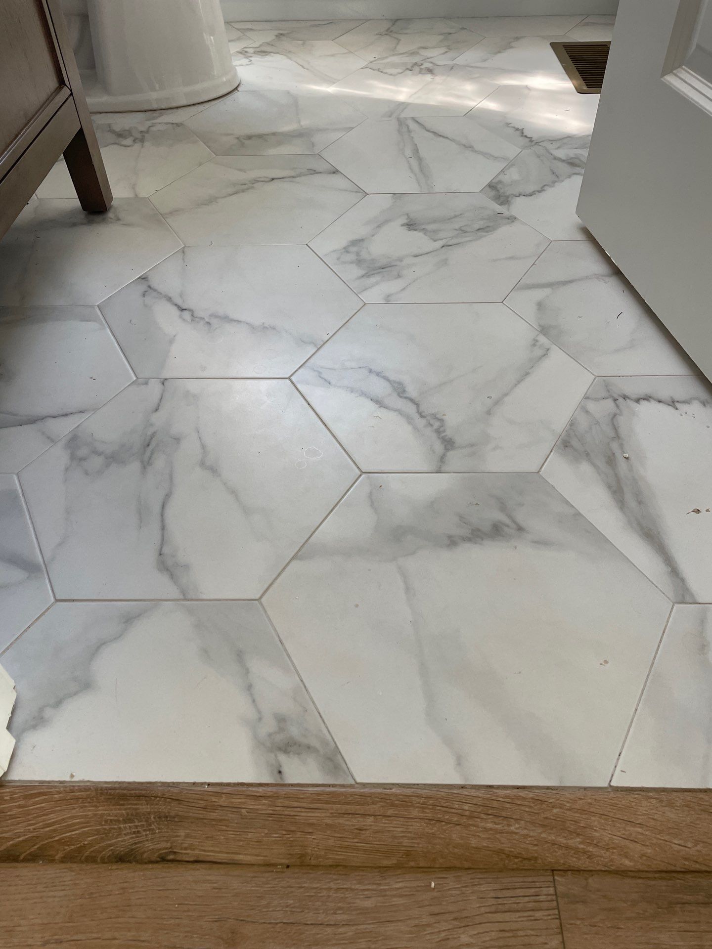 New Construction Bathrooms and Fireplace by Footprints Floors of East Atlanta