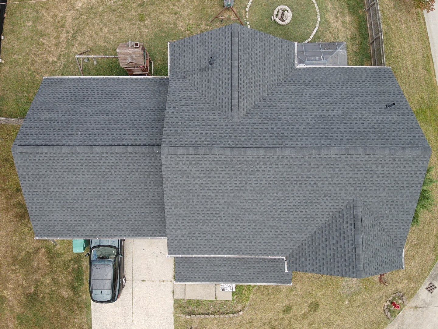 Residential Roofing Installation using GAF Timberline HDZ Charcoal by Rainstoppers Roofing