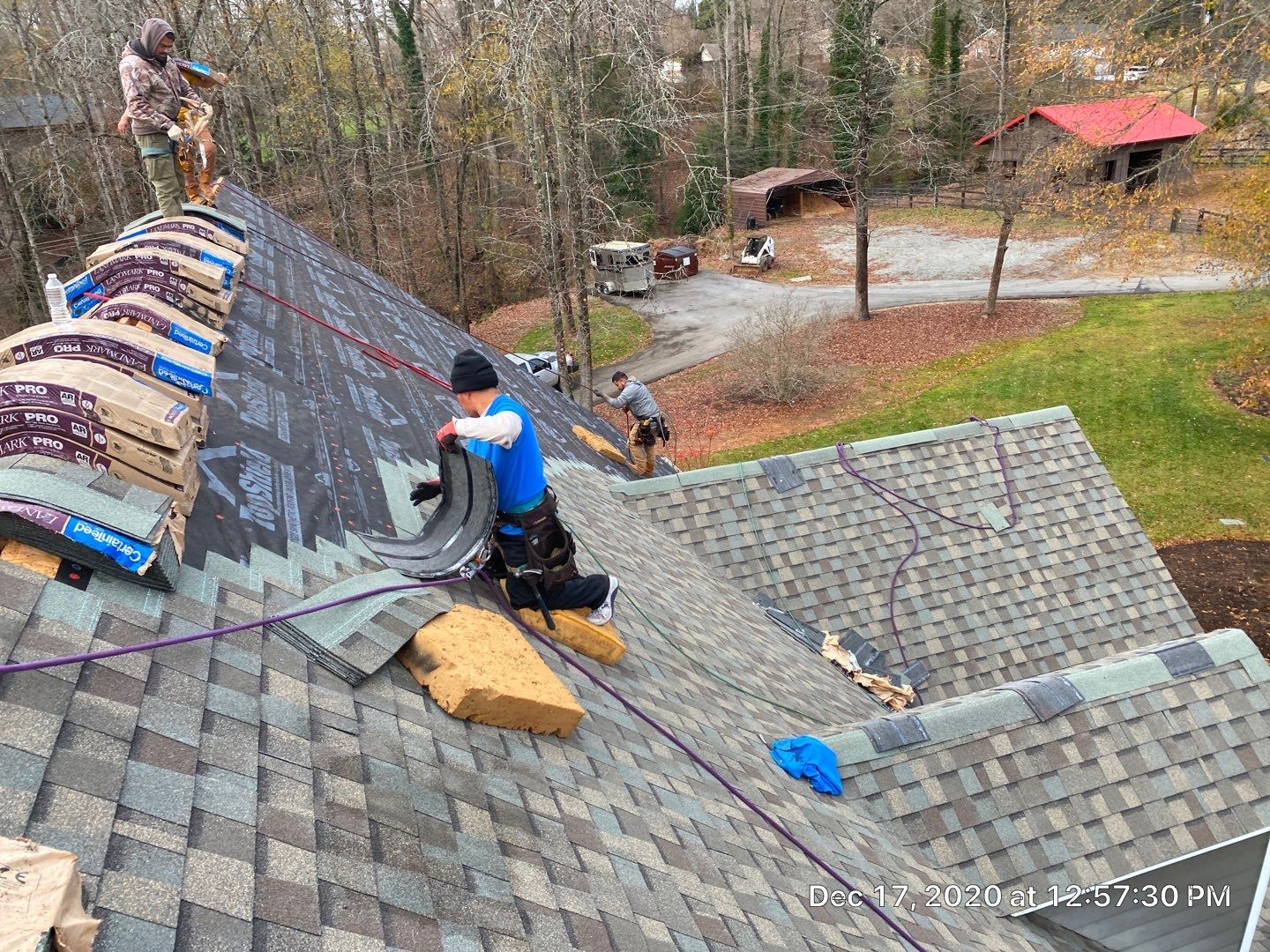 Residential Roofing Installation in Spartanburg, SC using Ceartainteed Landmark Architectural Shingles by Property Assessment