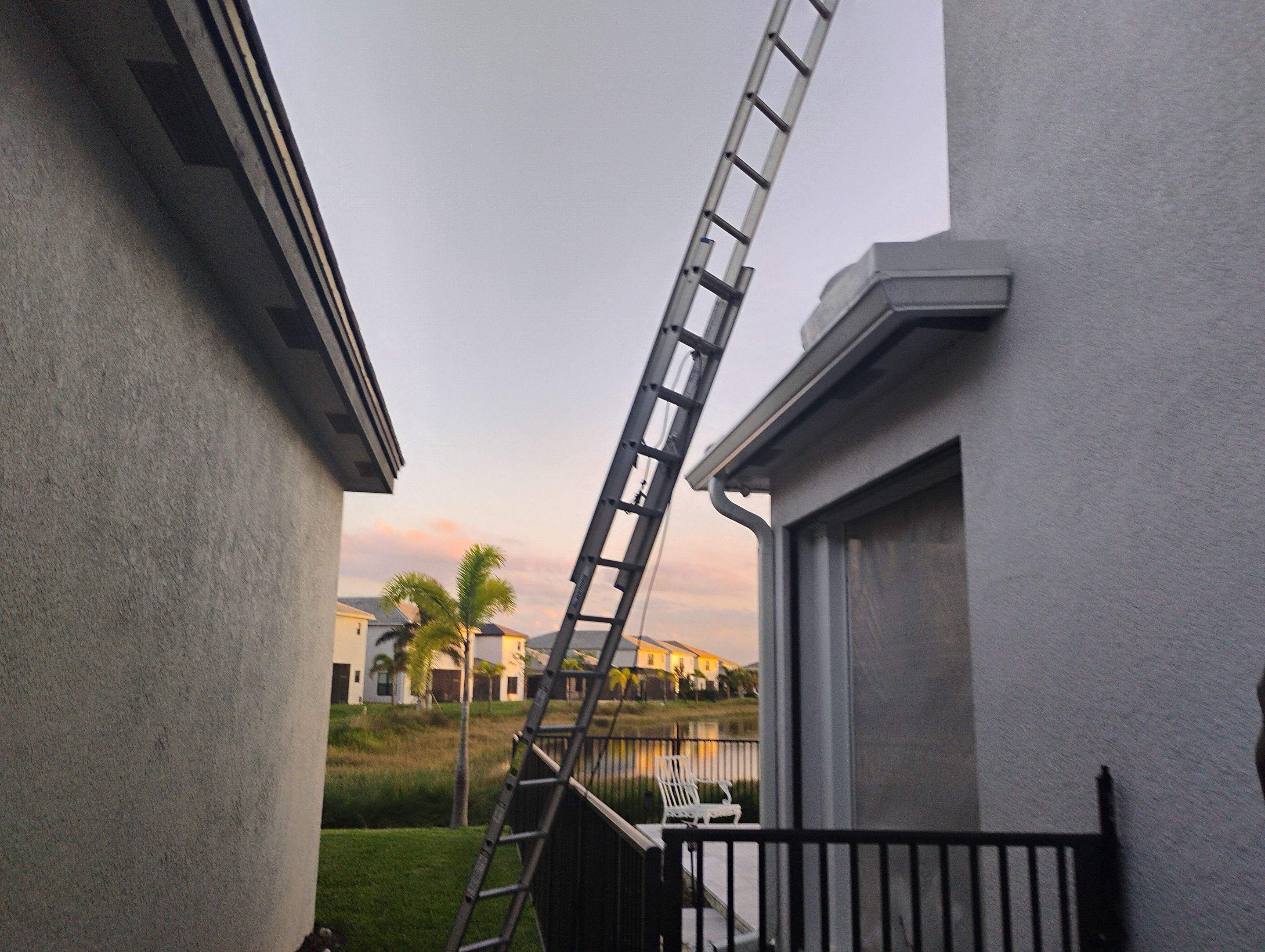 Splash Guard Gutters for Estero FL Rooflines by Gutter Professors