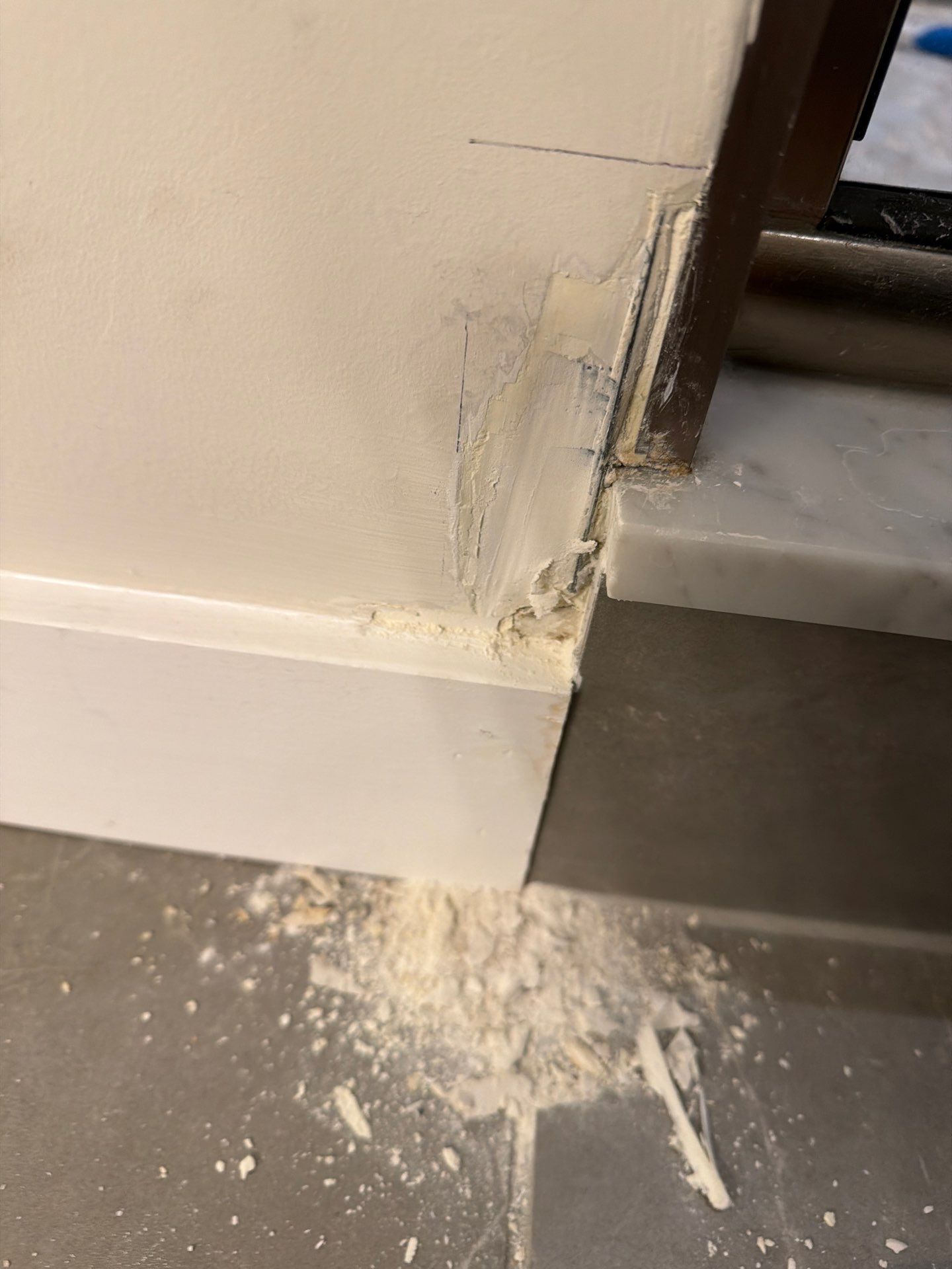 Bathroom Drywall Repair After Shower Water Damage by Laser Focused Solutions LLC