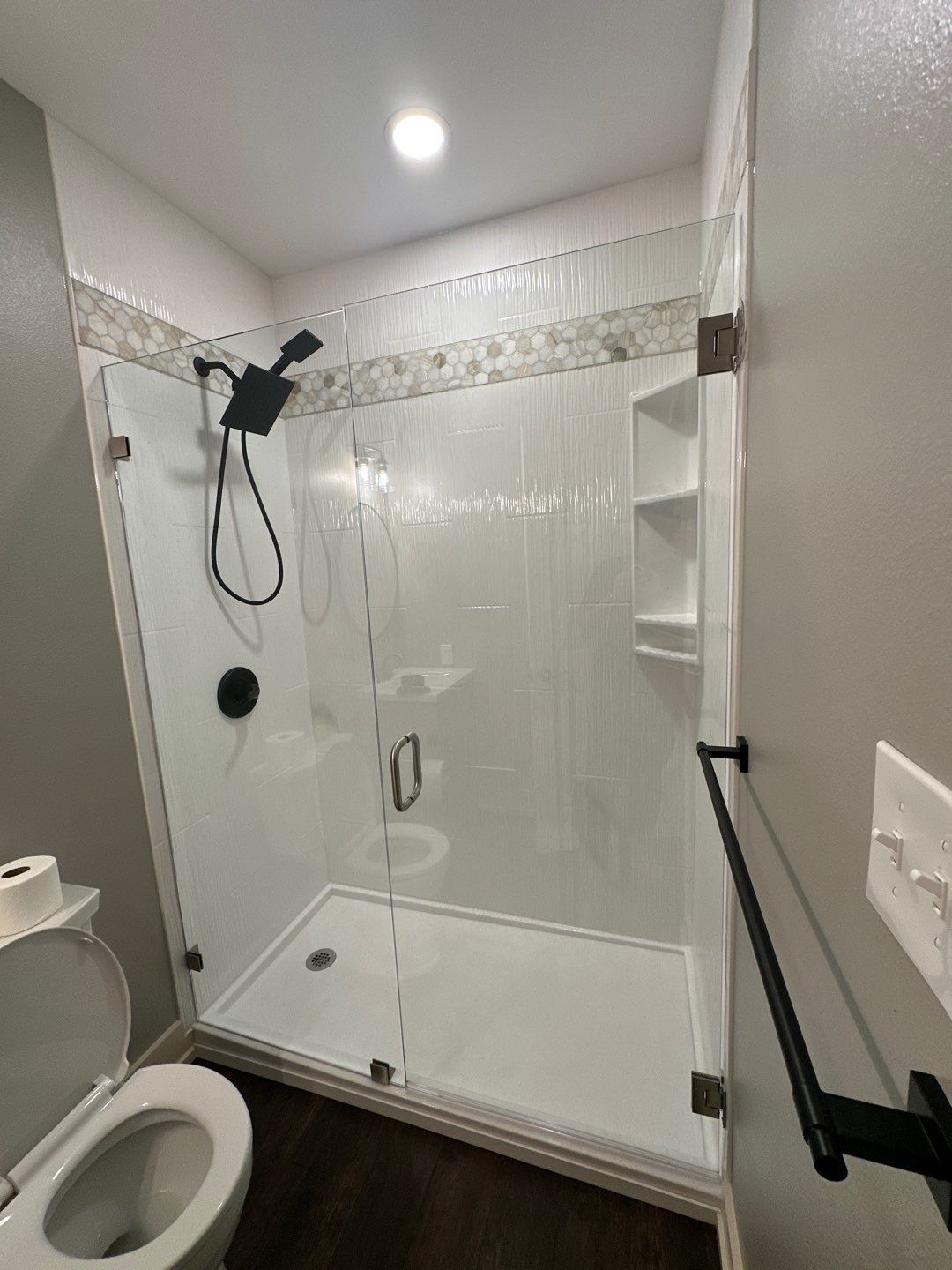 Bathroom Remodel using The Onyx Collection by Ekon Bath, LLC
