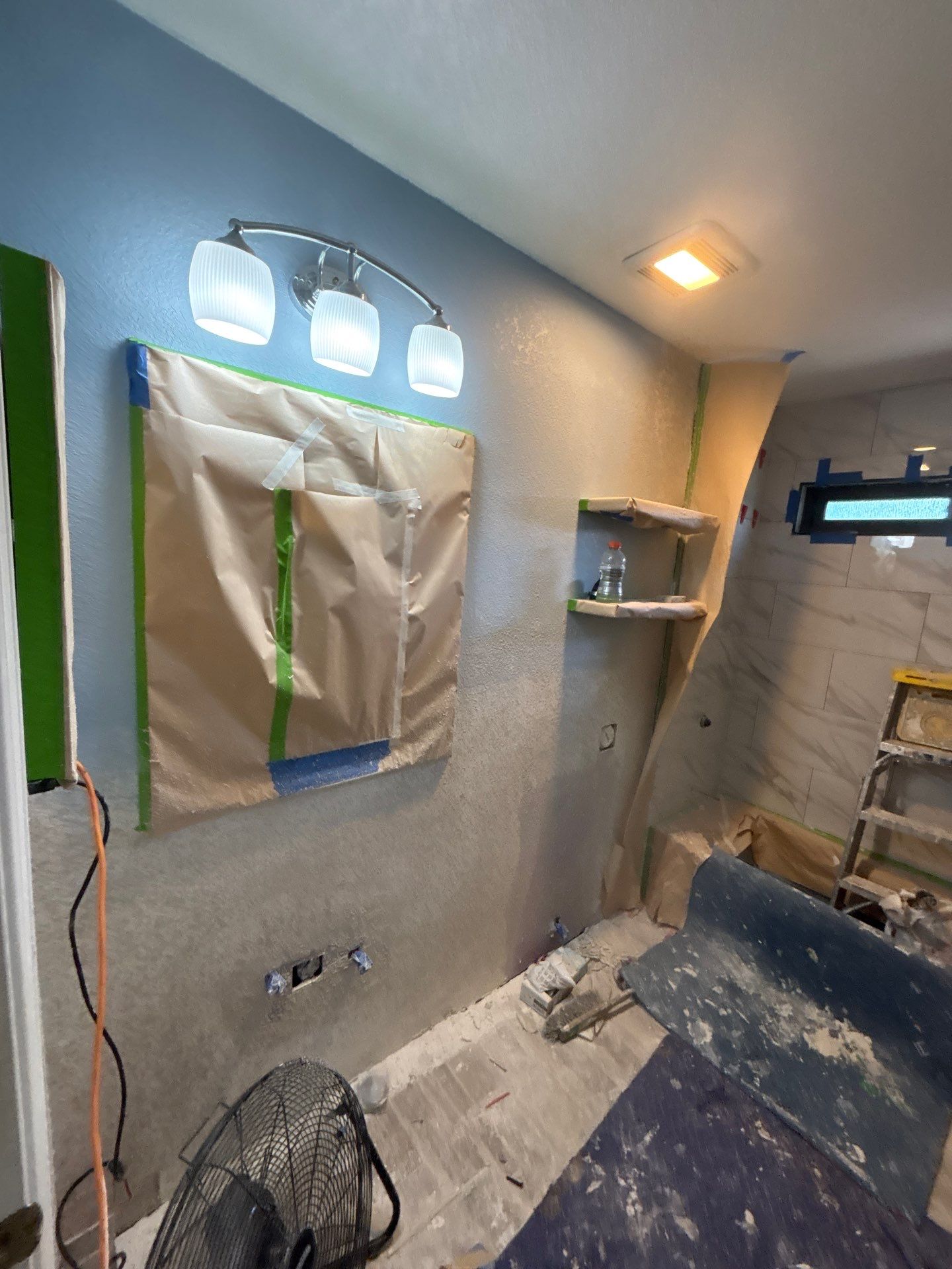 Bathroom Remodel with New Shower and Vanity by SC Remodeling
