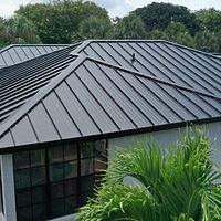 24ga 1.5" Mechanical Seam Matte Black by Total Roofing System The Metal Roof Experts