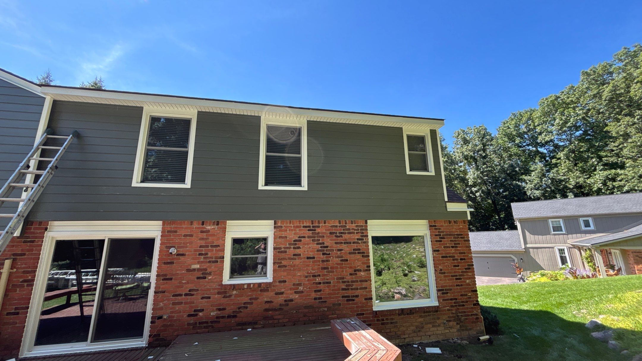 Siding Replacement using Alside Deep Moss by 180 Contractors