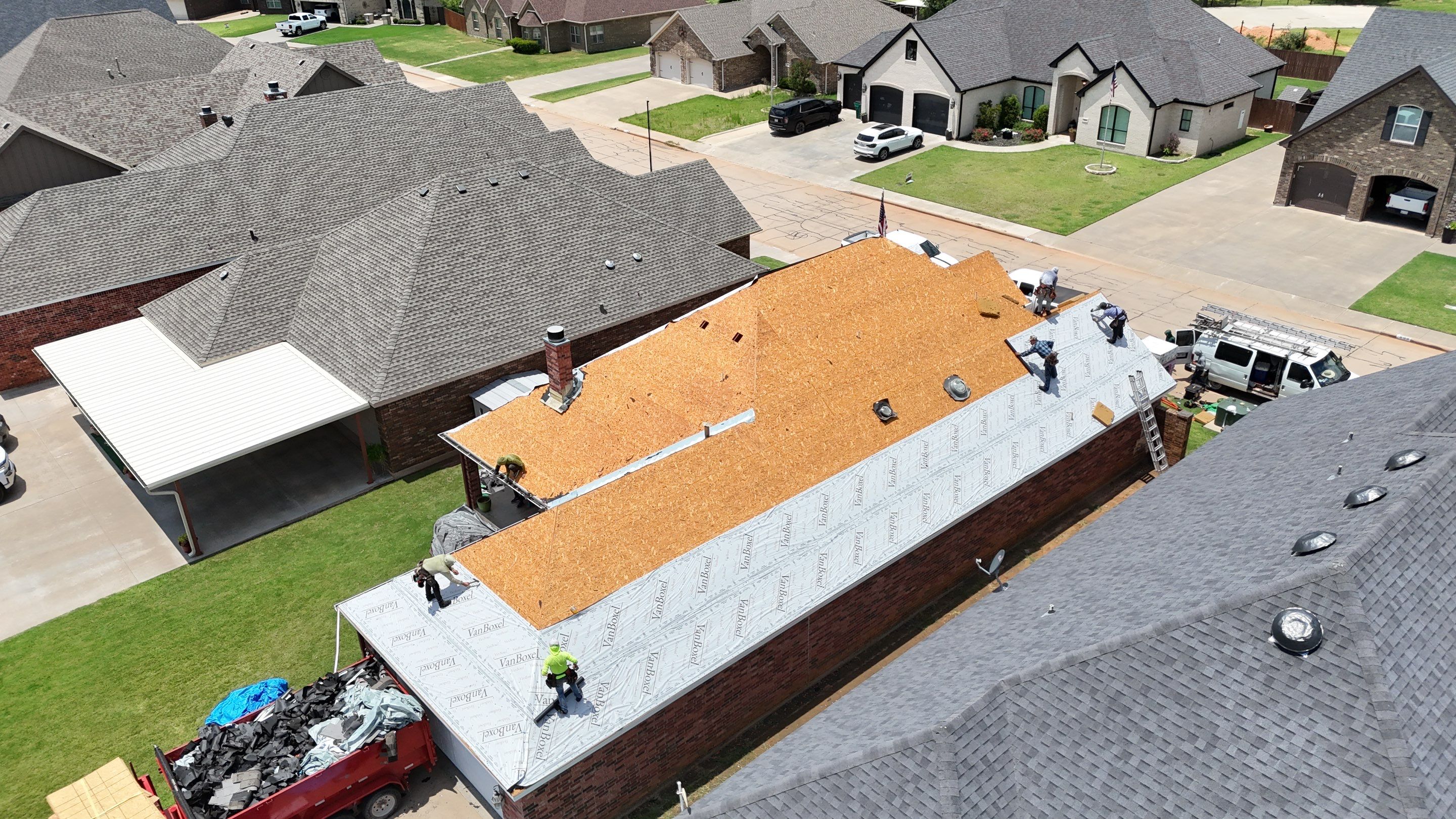 Burkburnett Roof Replacement Featuring Owens Corning Onyx Black Shingles by Shearman Roofing & Construction