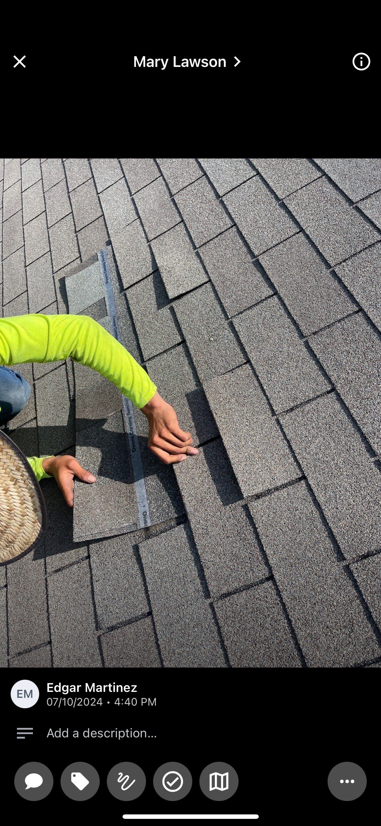Hail Damage using Owen's Corning Duration (Lifetime) Shingles by Roof Repair Company