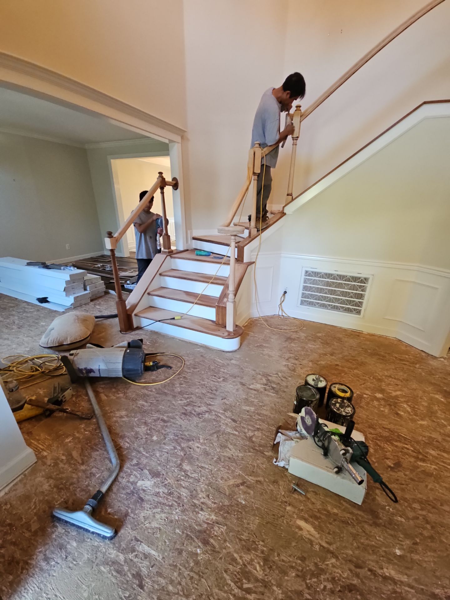 New Hardwood and Refinished Stairs  by Footprints Floors of Nashville