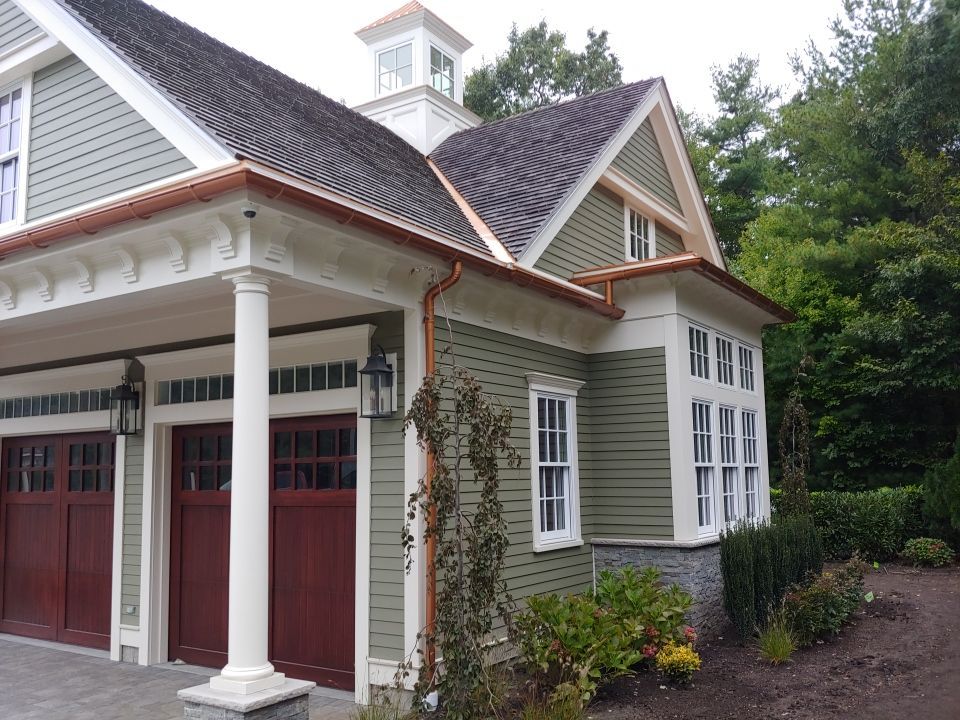Berkley, MA Gutter Installation using 6" Coppertone Half Round Aluminum Gutter by Gutter Pro Enterprises